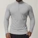 Men's Quick-Dry Zip-Up Long Sleeve T-Shirt For Running, Gym, Workout & Casual Wear – Breathable, Lightweight & Comfortable Activewear_viptrois.com