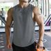 2024 Leisure Quick Drying Tank Men's Sleeveless Kam Shoulder Straddle Basketball Training Sports Running Trendy Top_viptrois.com