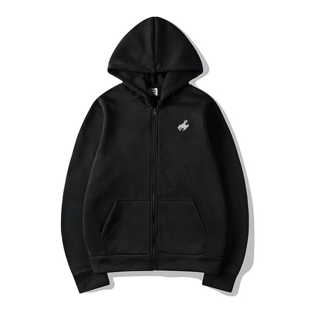 24 Autumn And Winter Hooded Cardigan Sweater Fashion Small Print Loose Large Size Youth Zipper Jacket_viptrois.com