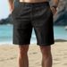 Men's Summer Linen Fashion Beach Breathable Casual Shorts Straight Leg Comfortable Fit For Outdoor Activities_viptrois.com