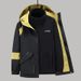 Men's Clothing Plus Size Winter Jacket With Fleece Lining, Windproof Outdoor Coat, Thickened Polyester Padded Hooded Jacket For Big & Tall (6XL-12XL)_viptrois.com