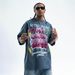 New American Style Washed Dyed Vintage Letter Print Short Sleeve T-Shirt Unisex Pure Cotton Loose Fit_viptrois.com