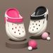 Mother & Kids DIY New EVA Two Color Children's Hole Shoes With Closed Toe Non Slip Beach Shoes For Outdoor Wear, Cute Boys And Girls_viptrois.com