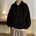 Retro Thread Jacket, Long Sleeved Knit Sweater, Solid Color Polo Collar Sweater_viptrois.com