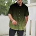 Men's Clothing Short Sleeved Shirt Casual Shirt Four Sided Stretch Light Changing Printed Shirt_viptrois.com