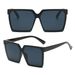 One Piece Anime Square Sunglasses For Women - Large Frame Beige Fashion Sunglasses (Small Face Fit, Lightweight & UV400 Protection)_viptrois.com