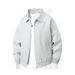 Men’s Waterproof Windbreaker Jacket – Lightweight Polyester, Stand Collar & Zippered Pockets (Black, Navy, Light Gray, All-Season Urban Wear)_viptrois.com