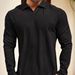 Men's Thermal Polo Shirt Long Sleeve Winter Outdoor Sports Top Soft Fleece-Lined Comfort Fit Fashion Trends_viptrois.com