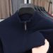 Pure 2025 Winter Wool Blend Men's Thickened 500g Fashion Trend Loose Casual Knitted Cardigan For Middle-aged Men_viptrois.com