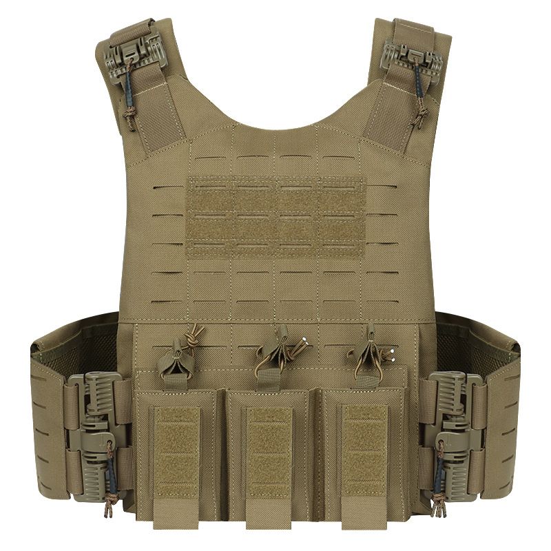 Tactical Vest With Quick-Release System, Breathable & Durable Oxford Fabric, Laser-Cut Design For Outdoor Sports & Defense_viptrois.com