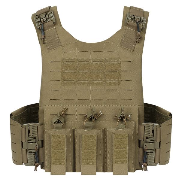Tactical Vest With Quick-Release System, Breathable & Durable Oxford Fabric, Laser-Cut Design For Outdoor Sports & Defense_viptrois.com