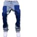 Men's Clothing High Street Style Heavy Washing Old Ink Splash Color Deconstruction Bell Bottom Pants Sub Trend Personality Niche Stacked Jeans_viptrois.com