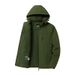 Men's Detachable Hood Winter Jacket - Thickened Fleece Lined Windproof Coat For Outdoor & Casual Wear (Army Green/Black/Khaki/Navy/Gray)_viptrois.com