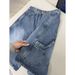 Men's Loose Straight Leg Denim Shorts Summer Style Cargo Patchwork Five Point Pants_viptrois.com