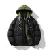 Unisex Winter Puffer Jacket – Thickened Two-Tone Colorblock Coat With Detachable Hood (S-3XL, Black/Beige/Sky Blue/Mint/Coffee/Dark Gray)_viptrois.com