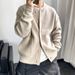 Oversized Knit Cardigan – Unisex Winter Pullover With Stretch Fit (Black/Beige/Green, S-2XL)_viptrois.com