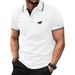 Summer Men's Button Down Collar T-Shirt Short Sleeved Classic Business Polo Shirt With Digital 3D Printing_viptrois.com