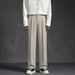 Men's Straight Leg Dress Pants High End Feel Summer Style Loose Fit Versatile Casual Long Black Suit Pants_viptrois.com