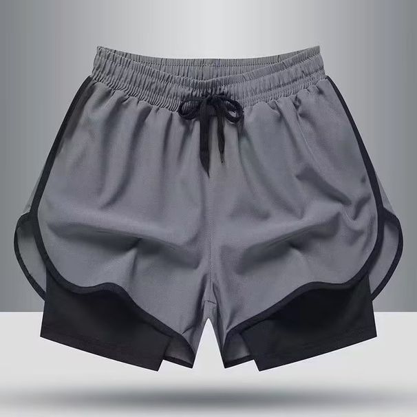 Premium Products Summer New Shorts, Simple Fitness Swim And Leisure Five Quarter Pants, Double-layer Sports Pants For Men_viptrois.com