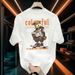 Men's Clothing New Cartoon Duck Front And Back Printed Round Neck T Shirt Men's Trendy Brand Summer Men's Slim Short Sleeved Top_viptrois.com