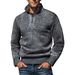Men's Style Knitted Sweater With Half-Turtle Neck, Fleece Lined, Thickened, Long Sleeve Casual Winter Pullover (Available In Multiple Colors )_viptrois.com