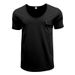 Pocket Clothing Men's V-Neck Solid Color Plus Size Casual Short Sleeve T-Shirt_viptrois.com