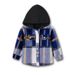 kid's clothing Unisex hooded long-sleeved woolen plaid shirt jacket looks childlike_viptrois.com