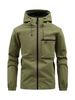 Men's Clothing Men's Utility Hooded Jacket - Water-Resistant Cargo Coat With Multiple Pockets (5 Colors, XS-2XL)_viptrois.com