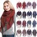 Autumn And Winter New Pure Polyester Square Triangle Scarf Women's Shawl_viptrois.com