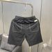 Men's Slim Fit Quick-Dry Ice Silk Casual Shorts with Drawstring Waist for Summer Beach Black M-3XL_viptrois.com