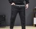 Large Size Men's Spring And Summer Ripped Jeans Men's Elastic Pure Black And White Jeans Men's Loose And Fat Plus Size Pants_viptrois.com