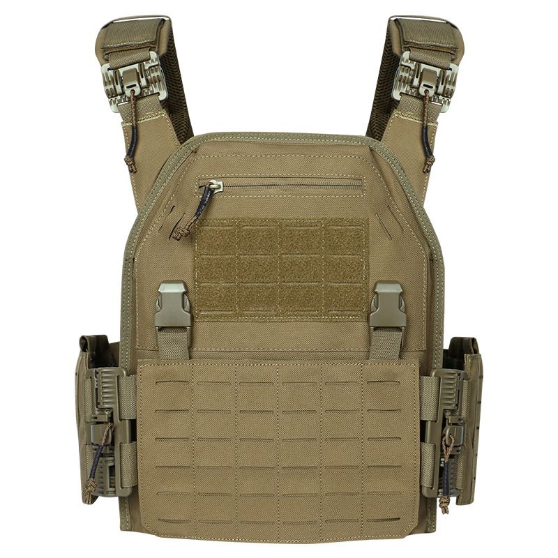 Quick-Release Tactical Vest – 1000D Polyester Laser-Cut Molle Battle Rig For Airsoft/Hiking/Survival (Black/ Breathable & Heavy-Duty)_viptrois.com