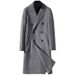 Men's Double-Faced Wool Overcoat, Knee-Length Trench Coat, Thickened Winter Jacket, Stylish Casual Outerwear_viptrois.com