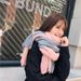 Color Matching Scarf Women's Winter Korean Version Versatile Knitted Wool Scarf Men's And Women's Couples Long Thermal Scarf_viptrois.com