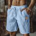 Men's Clothing Summer New Cotton And Linen Shorts Breathable Loose Beach Pants Shorts Men's Sports Casual Shorts_viptrois.com