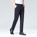Pure 2025 Spring New Men's Casual Long Four-Way Stretch Loose Straight Suit Pants Factory Wholesale_viptrois.com