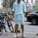Men's Clothing Summer Men's Jacquard Sports Suit V Neck Quick Drying Short Sleeved Ice Feeling Shorts Elastic High Street Two Piece Suit_viptrois.com