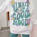 Mother & Kids INS Girls Girls Floral And Slogan Pattern Drop Shoulder Pullover And Flared Pants Two Piece Set_viptrois.com