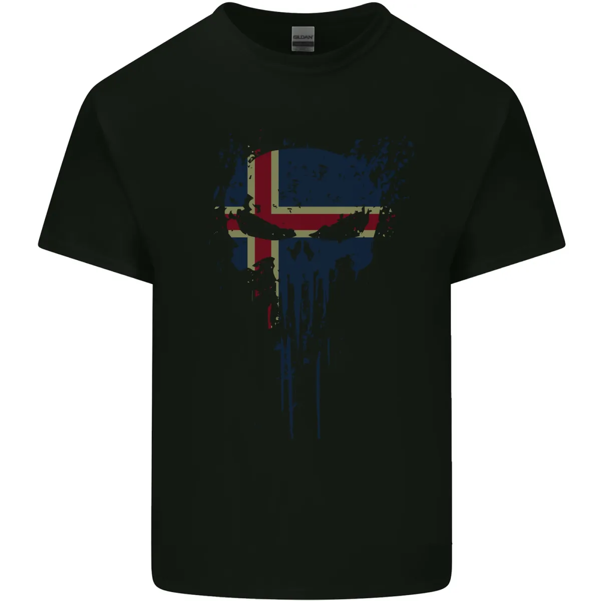 Iceland Skull Gym Training Bodybuilding Mens Cotton T-Shirt Mens Womens Tees Top Tee Top_viptrois.com
