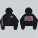 "Unisex Retro Zip Hoodie – Oversized Streetwear Sweatshirt With Drop-Shoulder (Black/Grey) | S-XL Unisex Vintage-Inspired Outerwear"_viptrois.com