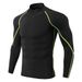 Men's Quick-Dry Compression Shirt, High Elasticity Breathable Long Sleeve Workout Top For Running & Gym,_viptrois.com