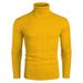 Men's Ribbed High-Neck Sweater – European Fit Thermal Knit With Anti-Pilling Finish (Breathable Polyester Blend, M-3XL, Minimalist Striped Design)_viptrois.com