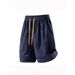 Men's Quick Drying Athletic Shorts Loose Fit mid Length Summer Cool Feel Beachwear Japanese Style Five Point Functional Design_viptrois.com