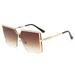 Square Half Frame Sunglasses For Women - Large Gradient UV400 (Class 3, Fashionable)_viptrois.com