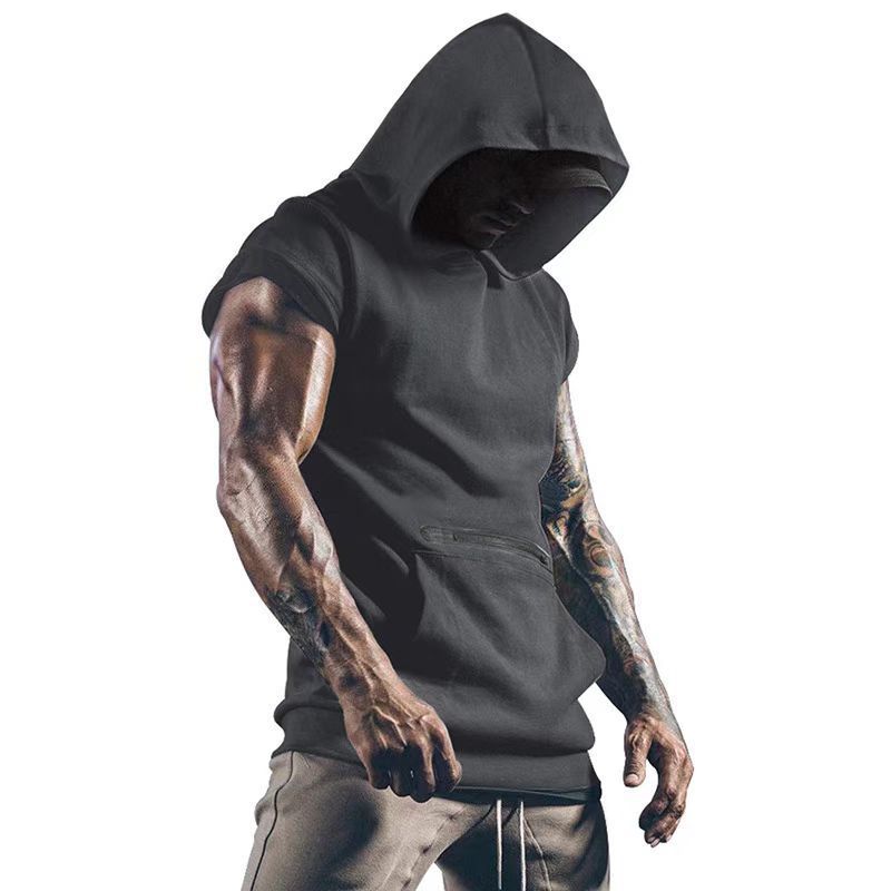 Men's Clothing New Pocket Zipper Sports Vest For Men_viptrois.com