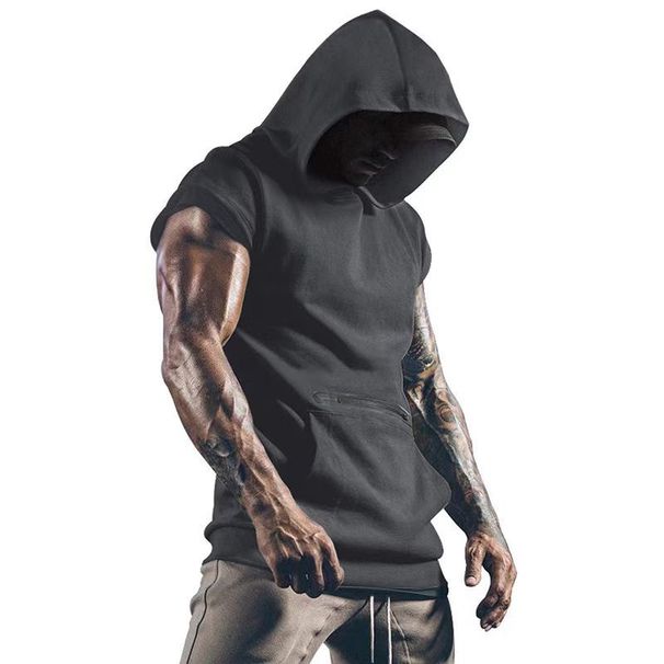 Men's Clothing New Pocket Zipper Sports Vest For Men_viptrois.com