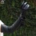 Extra Long Satin Stretch Colorful For Bride Party Cosplay Women's Wedding Dress Gloves_viptrois.com