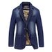 CT 2017 New Spring And Autumn 95% Cotton Casual Denim Blazer Men's Slim Fit Thin Jacket Plus Size 9758_viptrois.com