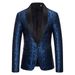 CT Men's Autumn Winter Jacquard Fashion Design Formal Lapel Suit Jacket XZ56_viptrois.com