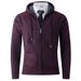 Men's Fleece-Lined Hooded Sweater Cardigan - Warm Knit Pullover For Winter, Plus Size Options (M-3xl, Grey/Navy/Burgundy/Brown)_viptrois.com